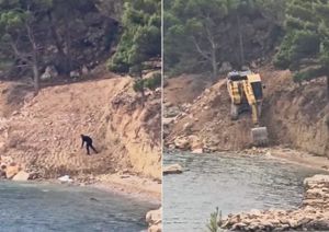 KAKVO PLJUVANJE PO DRŽAVI Kažnjeni s mizernih 1,3 tisuće eura i jutros opet bagerima uništavaju obalu kod Omiša!