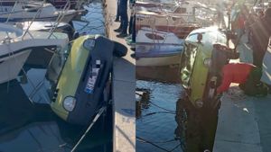 VODICE Auto upao u more, oštećen brod: "Zaboravila na ručnu"