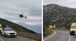 VIDEO Pogledajte snimku slijetanja helikoptera Hitne pomoći na Hvaru: "Pohitali su unesrećenom motociklistu"