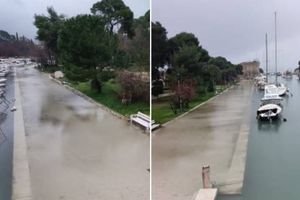 Ciklonalna plima potopila rivu u Trogiru