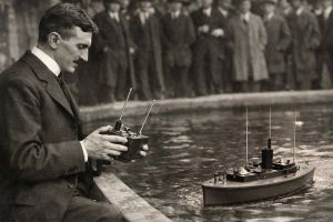 POČETAK BEŽIČNE KONTROLE Teslin brod na daljinsko upravljanje prvi je dron u ljudskoj povijesti