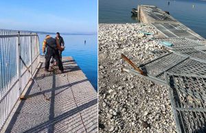 VIDEO: KRAJ OKUPACIJE Uklonjena ograda na pomorskom dobru ispred hotela Amabilis u Selcu