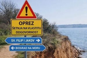 Šetači i biciklisti oprez - Na ovom se mjestu urušava!