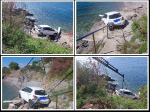 Automobil sletio s Jadranske magistrale: Dramatična akcija izvlačenja iz mora podno Velebita