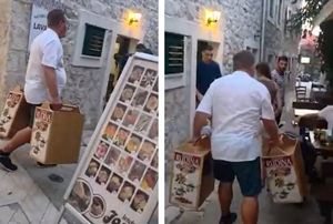 Tip u Primoštenu  odalamio dječja kolica: "Drugi se muškarac ustao i krenuo prema njemu"