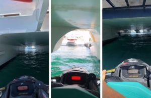 ŠOKANTNA SNIMKA IZ ZADRA: Turist jet skijem jurio ispod katamarana Jadrolinije pa sve objavio na mrežama