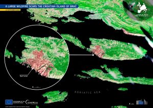 OGROMAN OŽILJAK Satelitske snimke otkrivaju razmjere goleme štete na Braču