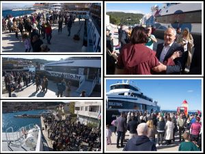 FOTO/VIDEO Nakon pola stoljeća čekanja: Bračani zaplakali od sreće na prvoj vožnji katamarana za Split!
