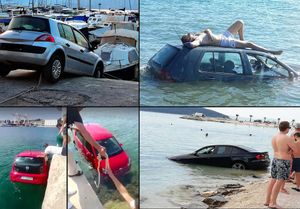 NEOBIČAN TREND: Sve više automobila u moru diljem Jadrana!