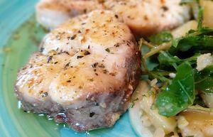 ŽELINA KUŽINA Morski pas pečen na grill ploči