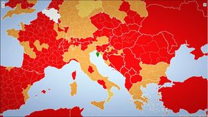Objavljena nova covid-karta Europe, Istra jedina zelena regija!