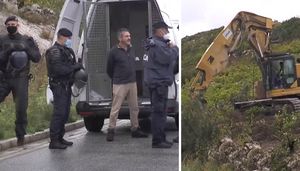 DRAMA NA GRADILIŠTU PRISTUPNE CESTE Policija na Pelješcu privela vinara koji nije dao na svoje vinograde