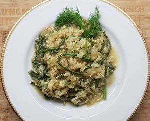 RIŽOT OD ŠPAROGA I KOMORAČA Recepti dubrovačkog primorja