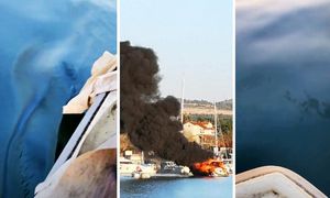 Potonuli brod na Prokljanskom jezeru ostavio naftne mrlje i komade plastike