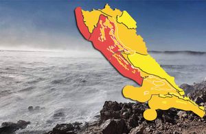 UPOZORENJE POMORCIMA Bura na udare do 140 km/h!