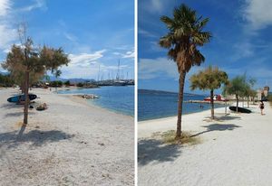 Nakon velikog požara, kaštelanska plaža Kamp napokon očišćena i sigurna za kupače