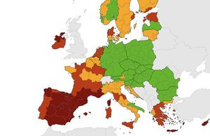 NOVA KORONA-KARTA EUROPE Hrvatska obala i dalje u narančastom