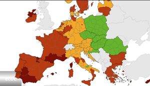 DOBRA VIJEST ZA TURIZAM Hrvatska obala prema ECDC karti i dalje u narančastom