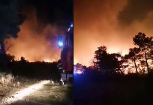 Teška noć za zadarskim vatrogascima, kuće kod Ražanca su obranjene