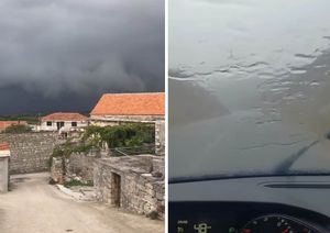 POTOP U DALMACIJI – U par sati palo više od 100 litara kiše, no glavnina oborina stiže večeras!