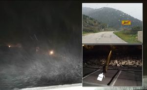 NEVRIJEME U DALMACIJI Snijeg na Braču i u Makarskoj s burom od 120 km/h, vjetar kod Trogira rušio stupove