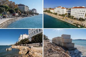 FOTO IZVJEŠTAJ Radovi na zadarskoj rivi napreduju punom parom