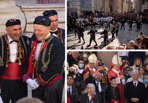 FOTO/VIDEO: KOLO SVETOG TRIPUNA Kako su feštali Bokelji na splitskom Peristilu