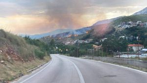 Kanaderi jutros dolaze u Žrnovnicu gasiti požar, vatrogasci cijelu noć dežurali