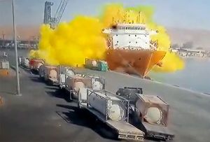 Spremnik klora pao s brodske dizalice i stvorio žuti oblak koji je ubio 12 ljudi!