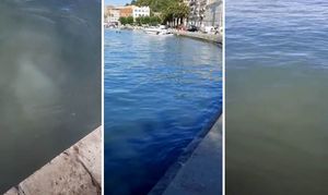 Ovo je jutros more uz Splitsku rivu: “Širi se smrad, a smeće pluta na površini”