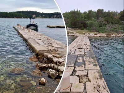 NOVAC JE OSIGURAN Obnavlja se dotrajalo pristanište na otoku Koludarcu