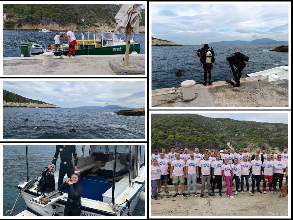 RONIMO ZA ČISTI JADRAN Eko akcija na Biševu okupila ronioce i volontere Crvenog križa