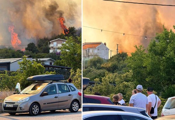 BUKNUO NOVI VELIKI POŽAR Gori kod Vinišća, zračne snage i vatrogasci brane kuće od vatrene stihije