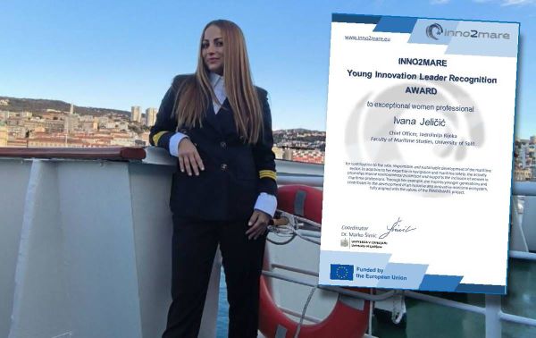 Prva časnica palube na Marku Polu, Ivana Jeličić osvojila prestižnu nagradu za inovacije i budućnost pomorstva