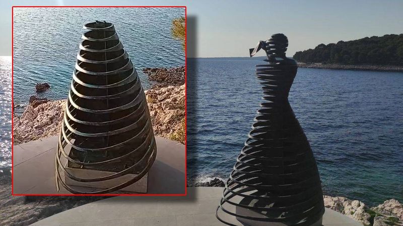 DIVLJACI NA LOŠINJU Ponovno oštećen spomenik ženi pomorca - odrubili joj glavu!