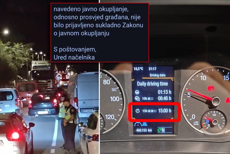 ISPOVIJEST VOZAČA S BLOKIRANE CESTE KOD KOROMAČNOG: "Prosvjed je bio ilegalan, gurnuli su nas u teške prekršaje, a policija nam odbija izdati potvrdu!"