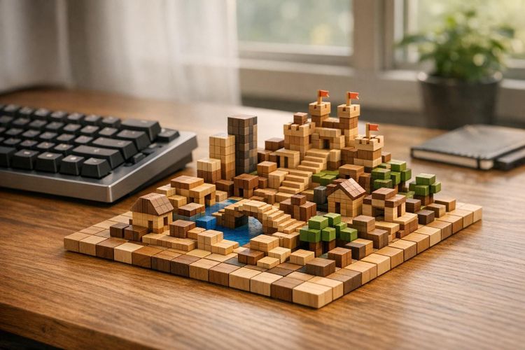 tiny-world-builder: Spawn Walkable Voxel Worlds From a Single Prompt  -  https://github.com/jasonkneen/tiny-world-builder