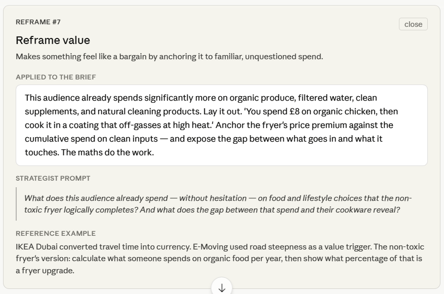 Reframe #7 — Value Make the price premium look trivial against what people already spend on clean eating.
