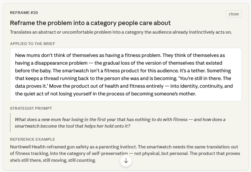 Reframe the Problem into a Category People Care About (#20) Stop talking about fitness. Talk about not disappearing.