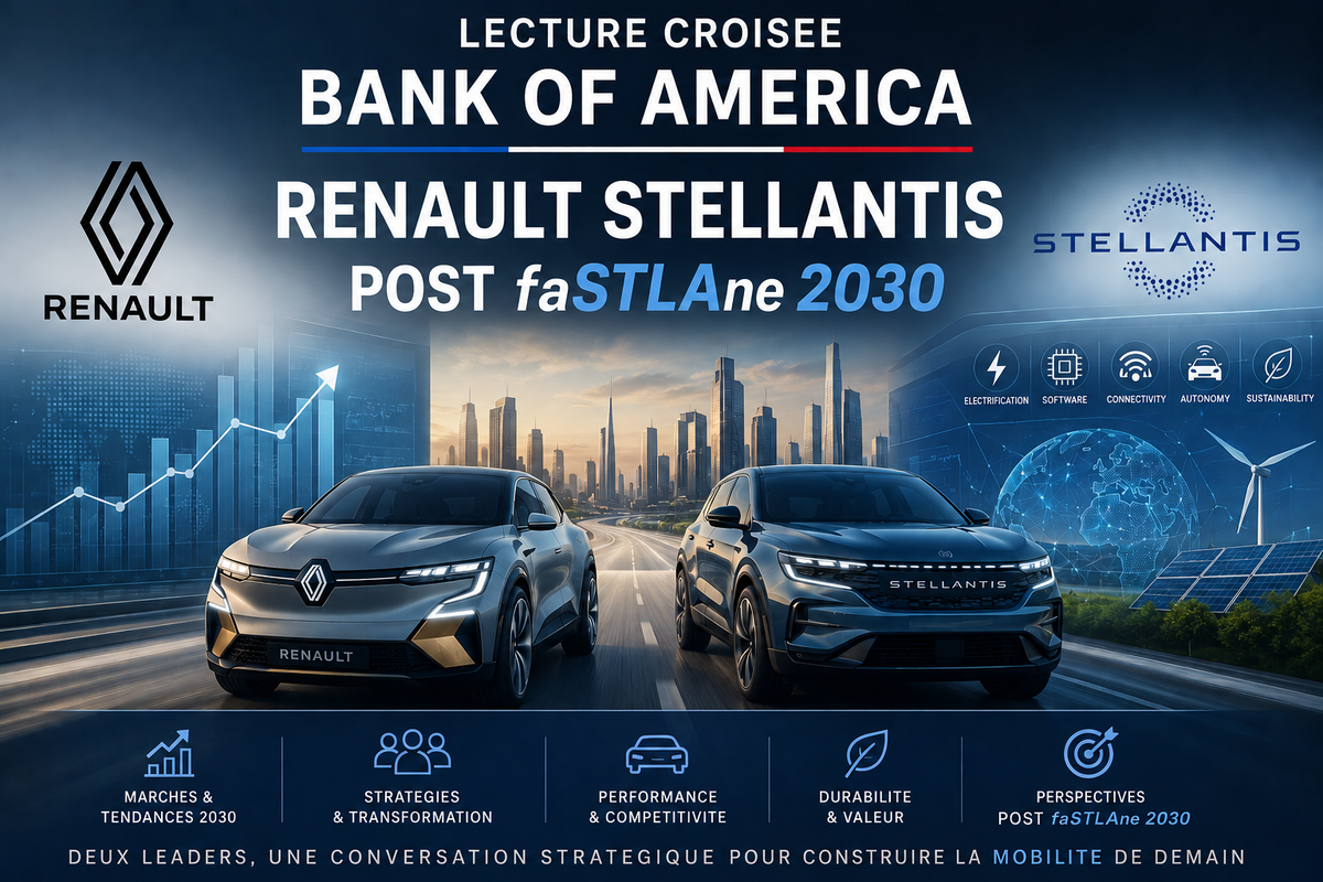 La note BoA post faSTLAne 2030 : la lecture croisée pour Stellantis et Renault