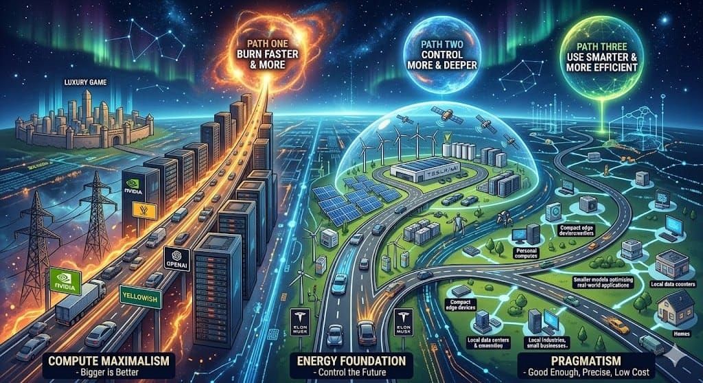 Case 37 | The Three Major Paths of AI Development — Compute Maximalism, Energy Foundation, and Pragmatism