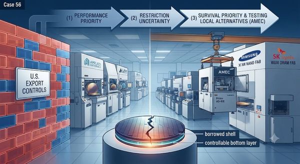 Case 56 | When Restrictions Force a Backdoor — Samsung, SK Hynix, and the Structural Shift Toward Chinese Equipment