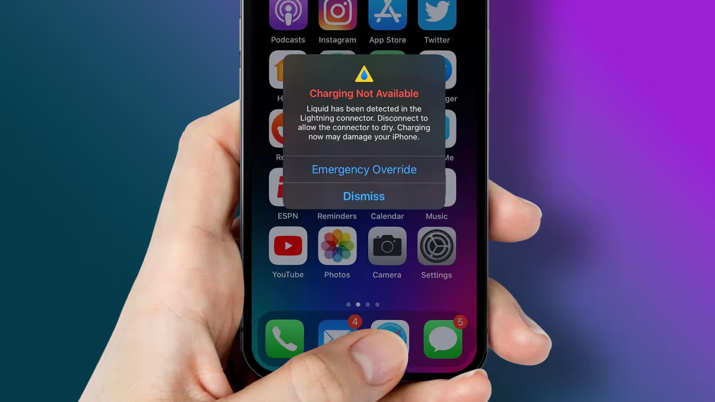 Aviso de deteção de líquidos no iPhone: o que significa e como resolver o problema