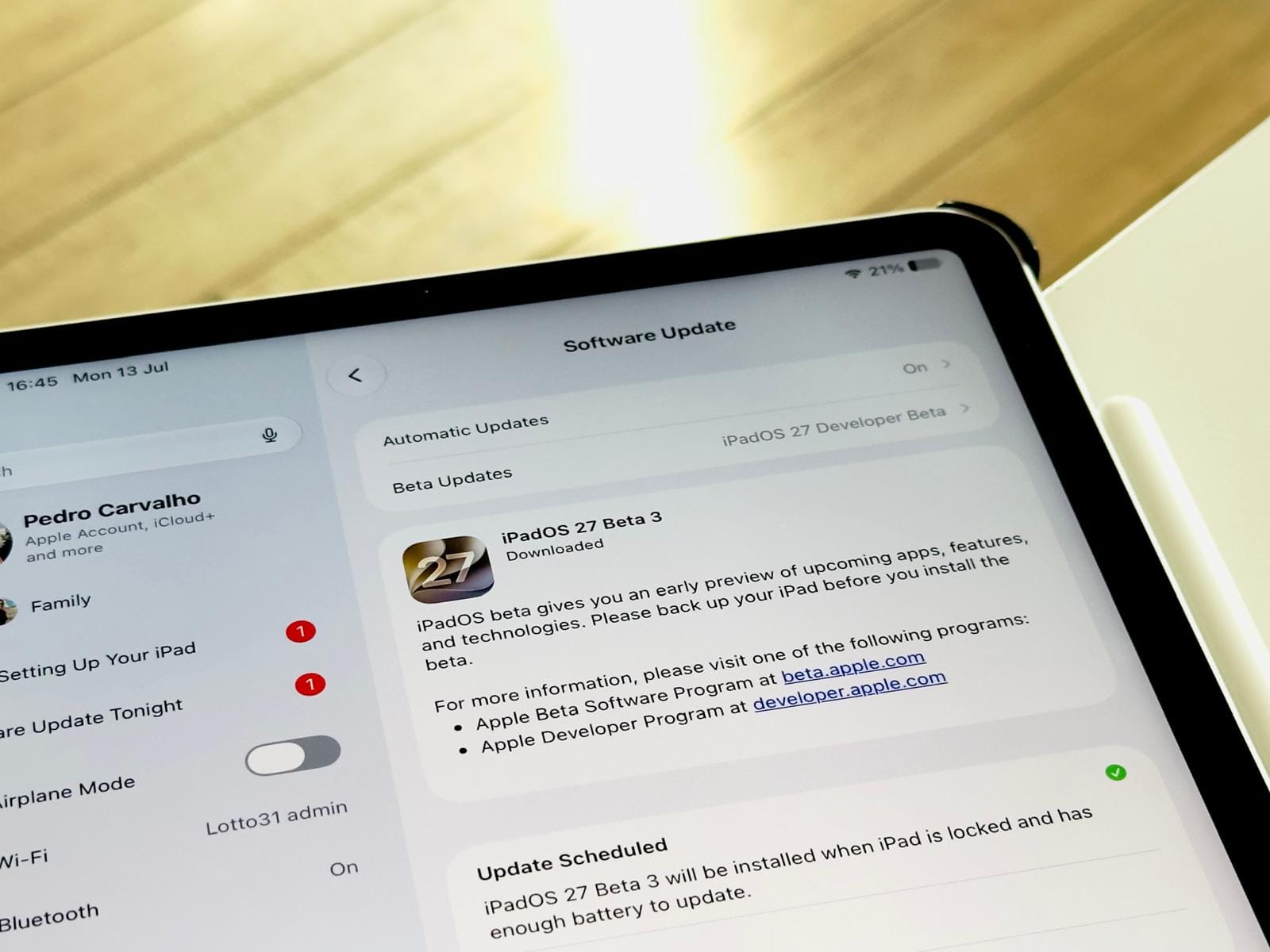 Como fazer downgrade do iOS/iPadOS 27 beta para o iOS 26