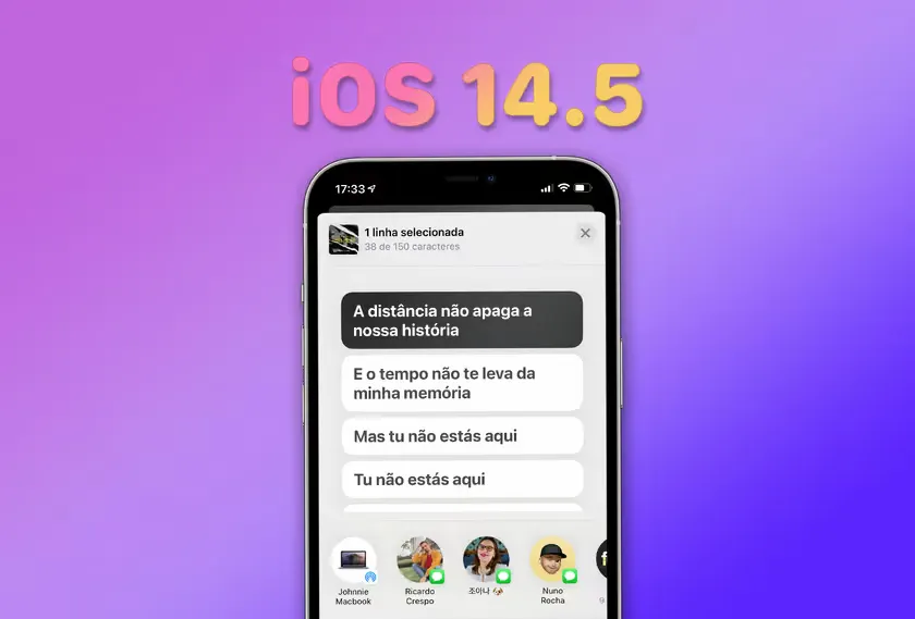 Como partilhar a letra de uma música a partir do Apple Music