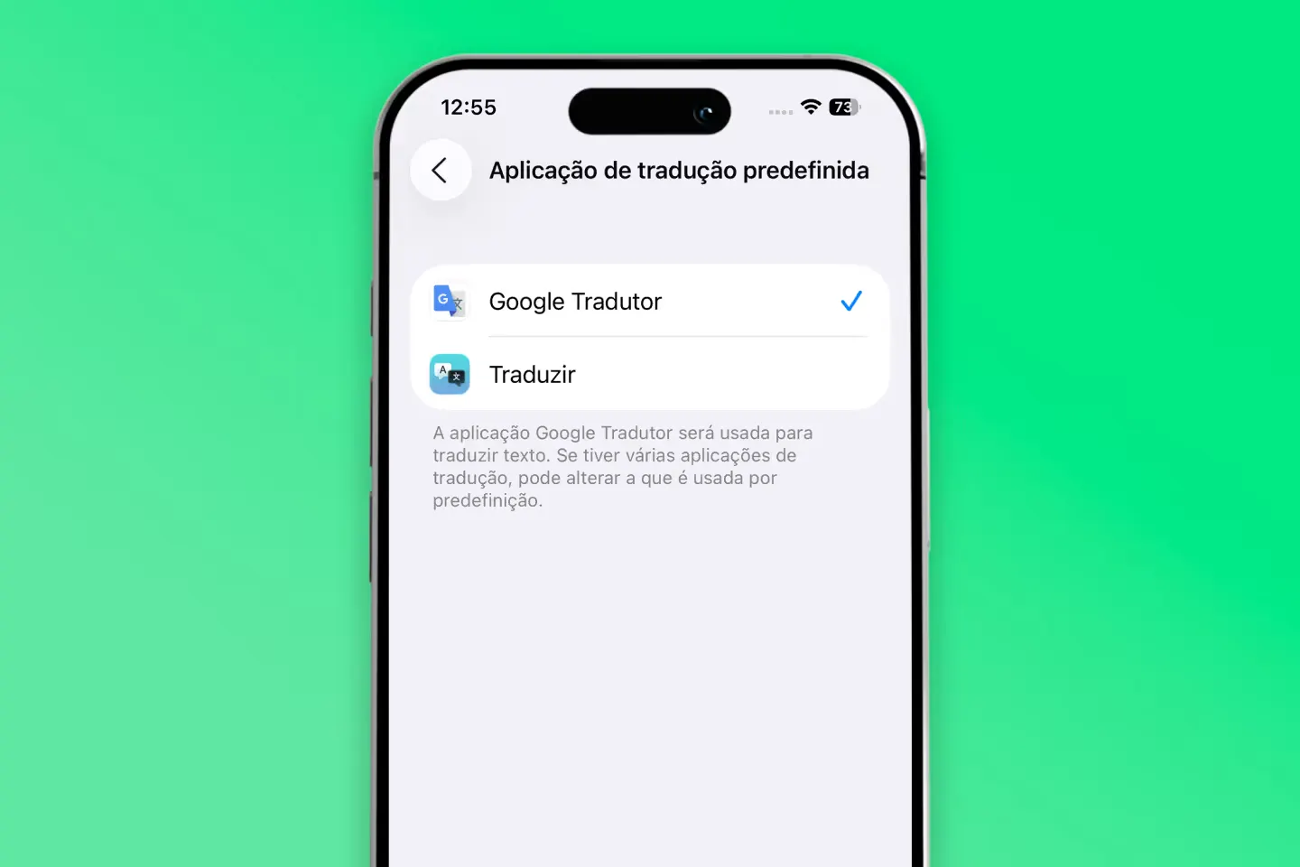 Aprende a definir o Google Tradutor como app padrão no iPhone