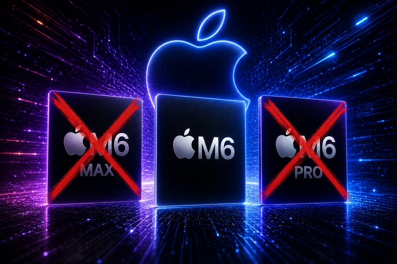 Apple deverá lançar apenas o chip M6 e saltar as versões Pro e Max