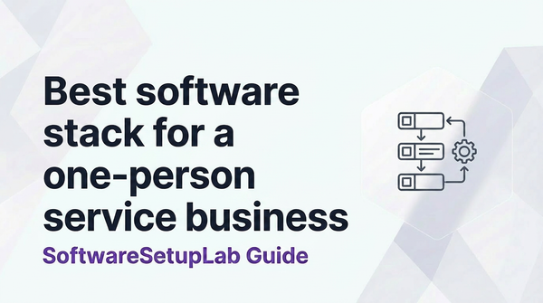 Best software stack for a one-person service business