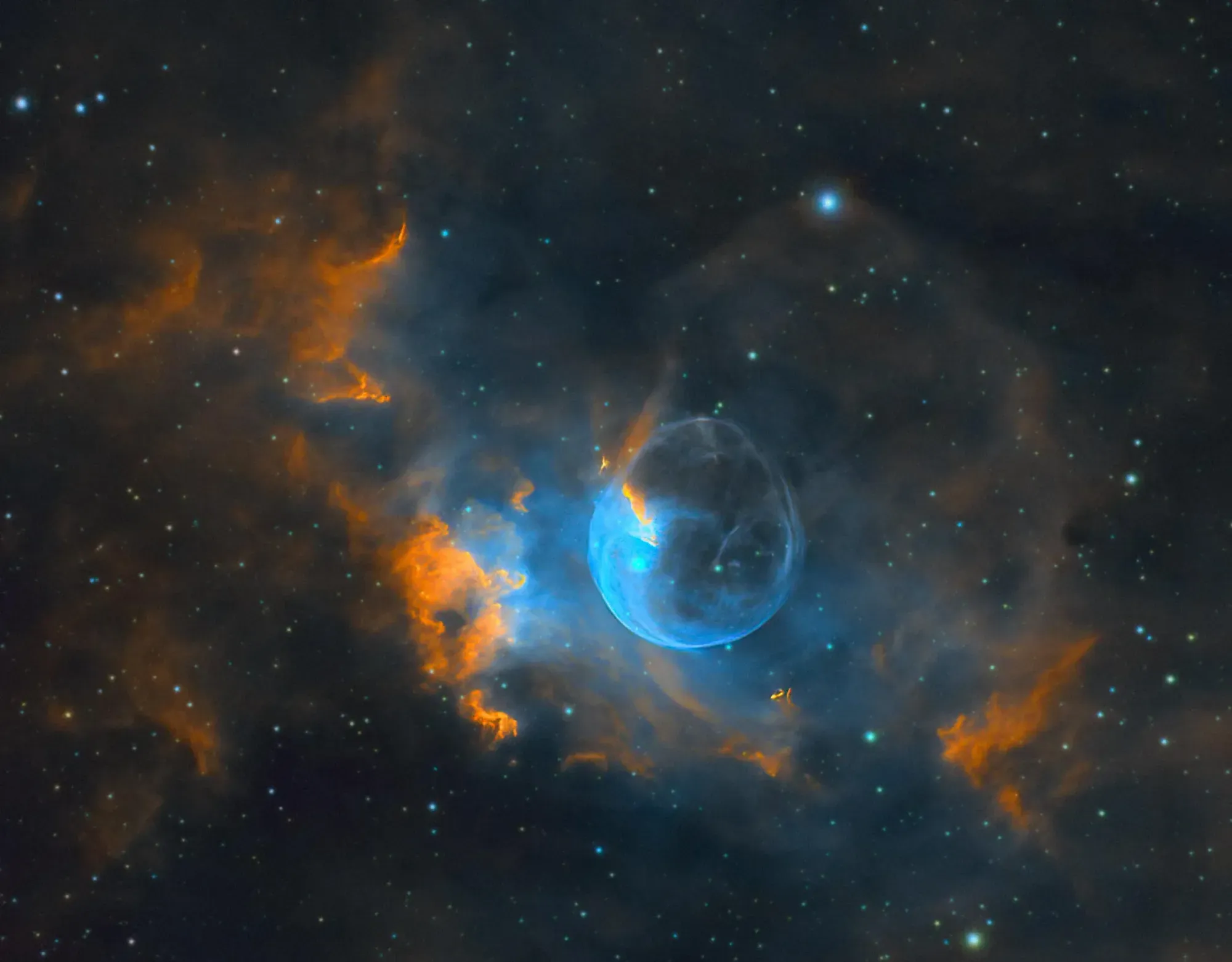  Another image processed with Topaz Denoise AI: The Bubble Nebula. 