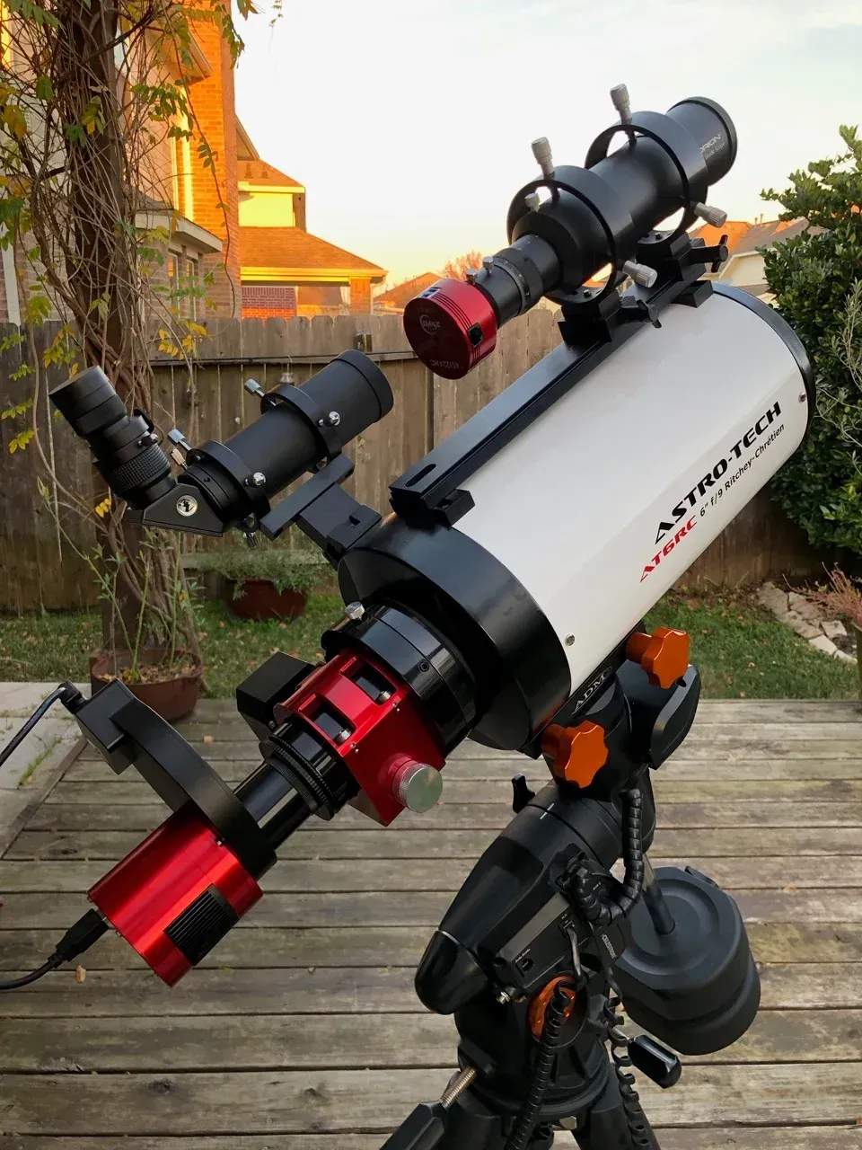  Here’s the scope that took the image. The AT6RC with CCDT67 reducer and ZWO ASI1600MM-C camera. 